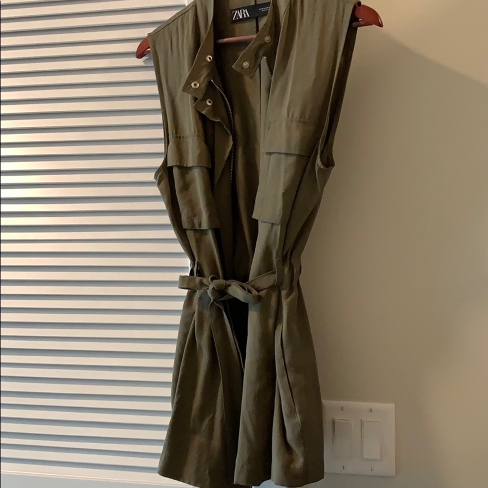 Zara Tie-Front Utility Vest